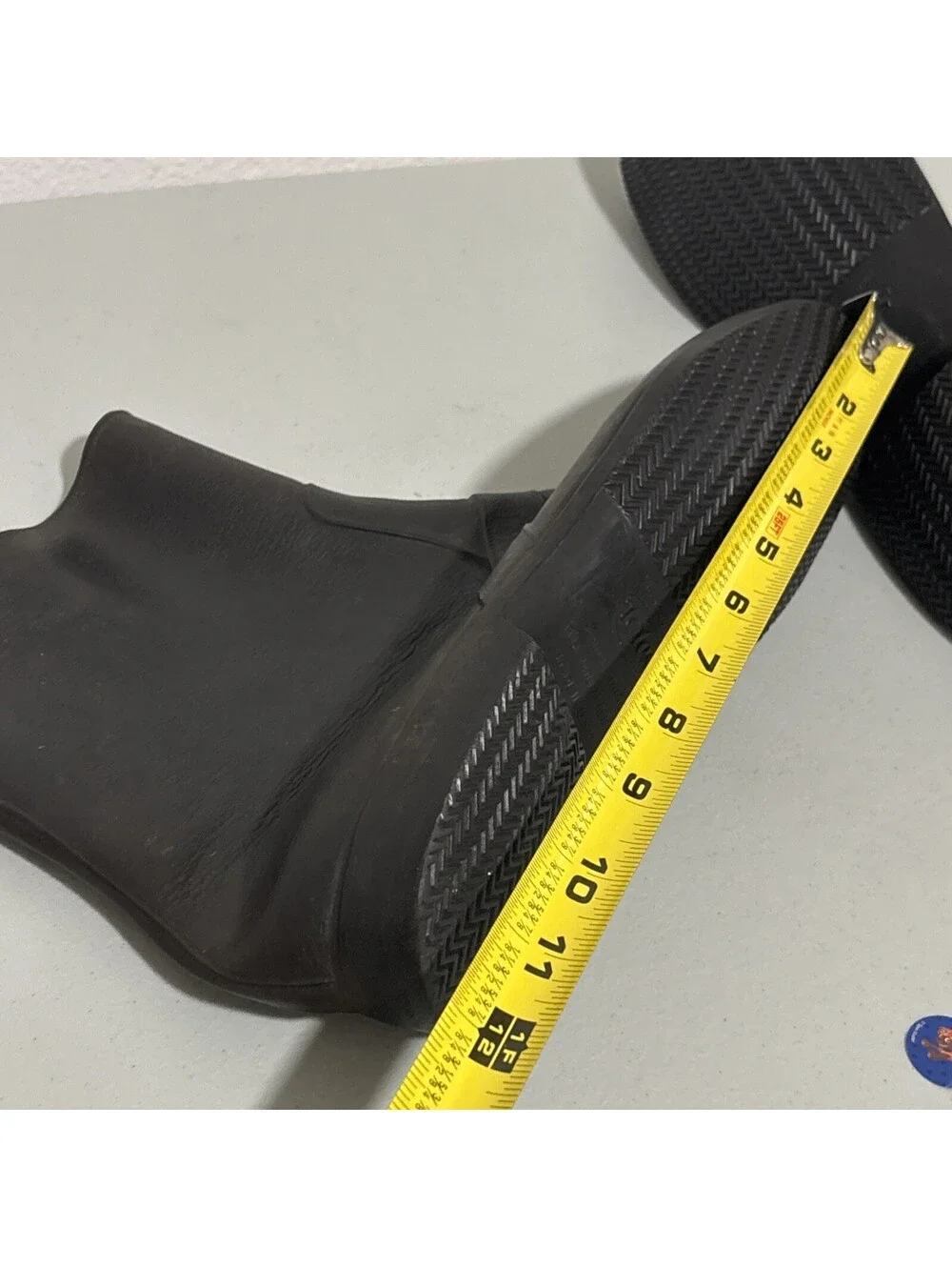 TOTES RUBBER BOOT OVERSHOE Large Galoshes Waterproof Zips